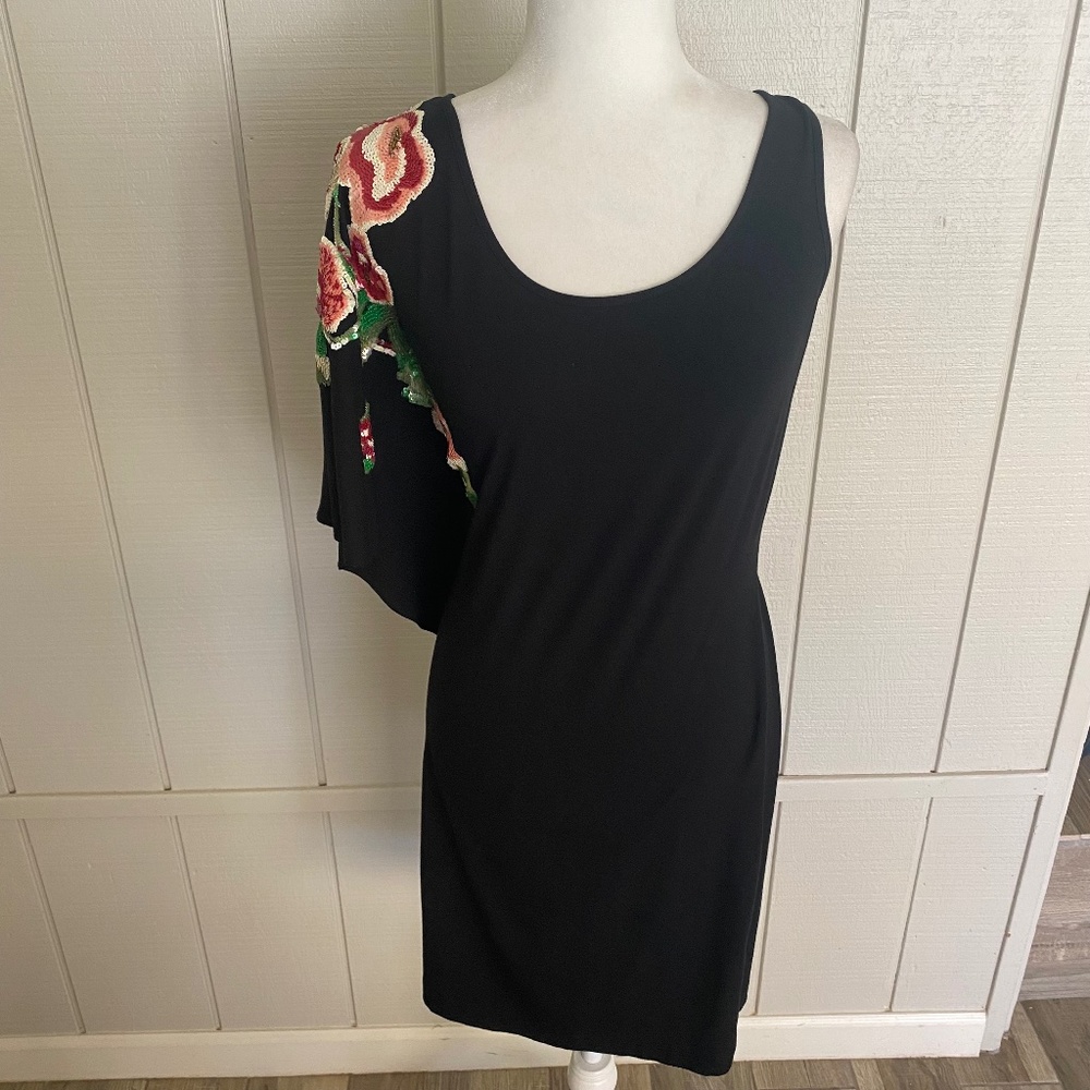 CACHE One Shoulder Floral Dress